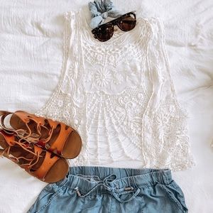 Bohemian crochet vest